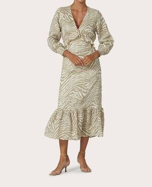 NEW LUSANA rose linen dress in macan
